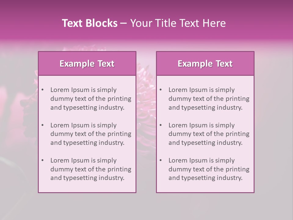 Object Beautiful Purple PowerPoint Template