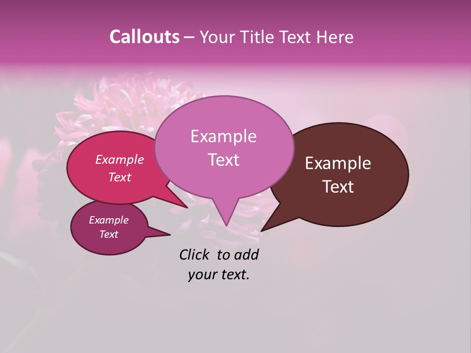 Object Beautiful Purple PowerPoint Template