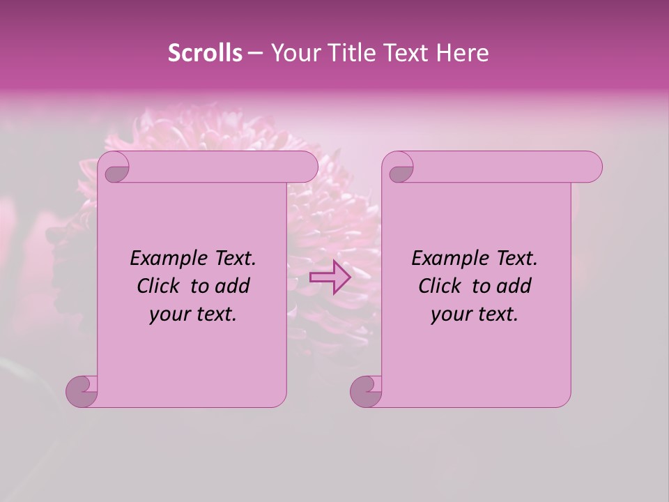 Object Beautiful Purple PowerPoint Template