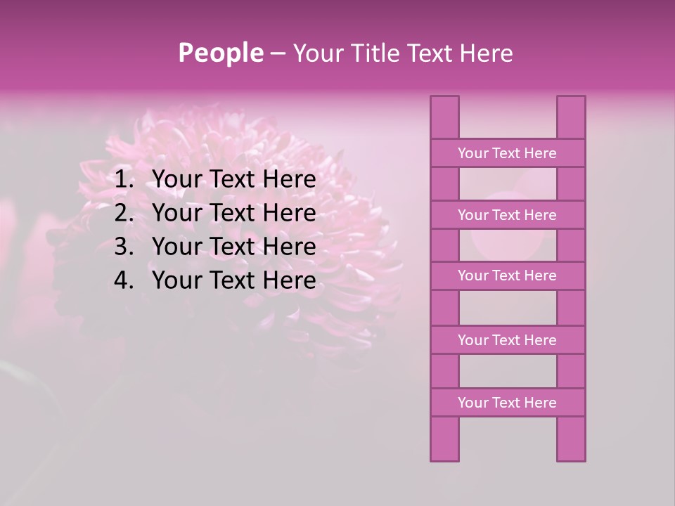 Object Beautiful Purple PowerPoint Template