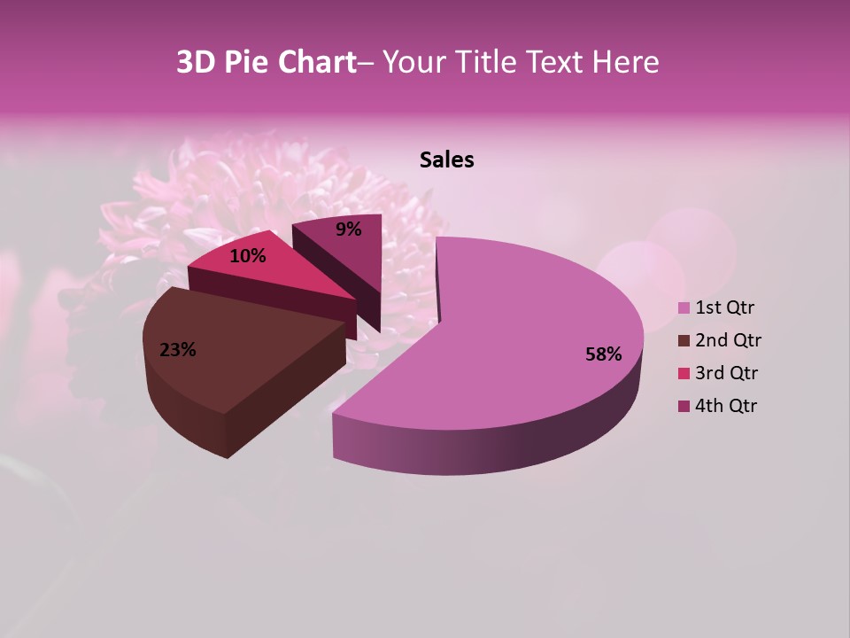Object Beautiful Purple PowerPoint Template