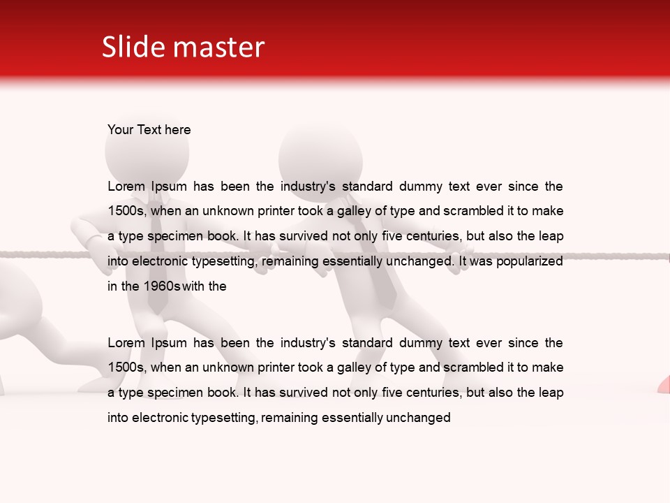 War Red Men PowerPoint Template