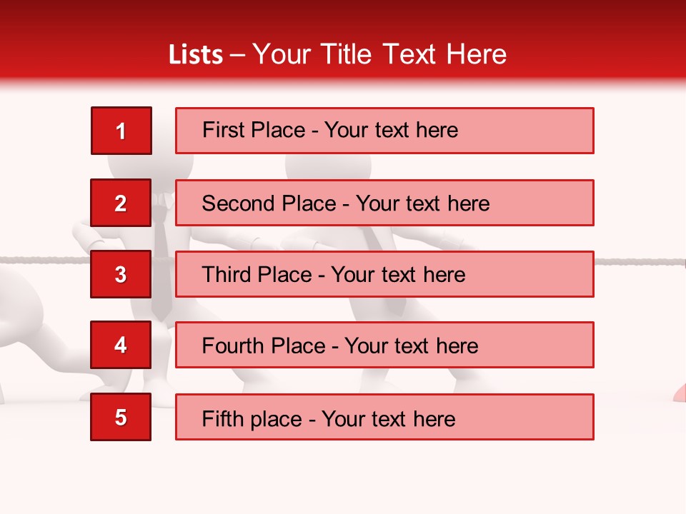 War Red Men PowerPoint Template