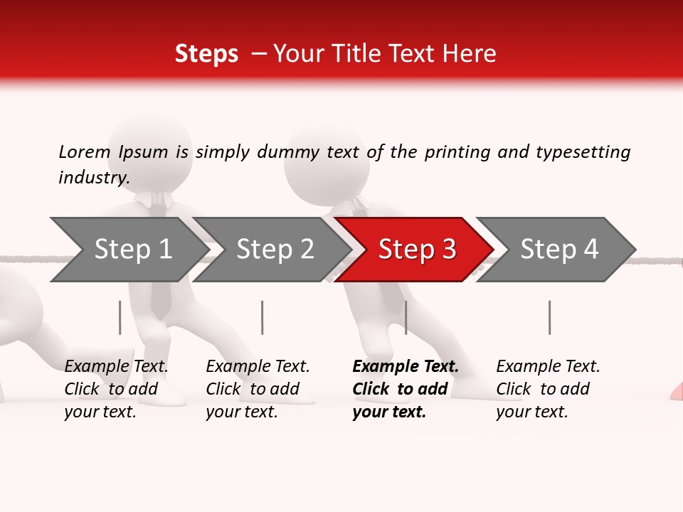 War Red Men PowerPoint Template