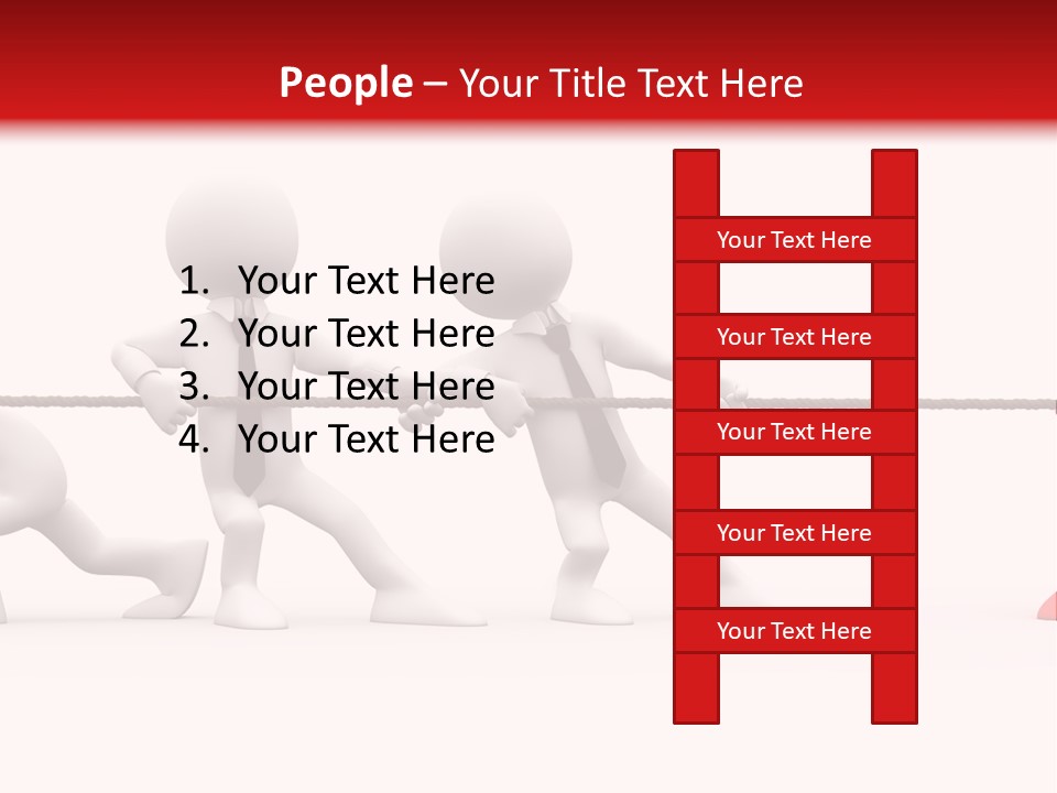 War Red Men PowerPoint Template