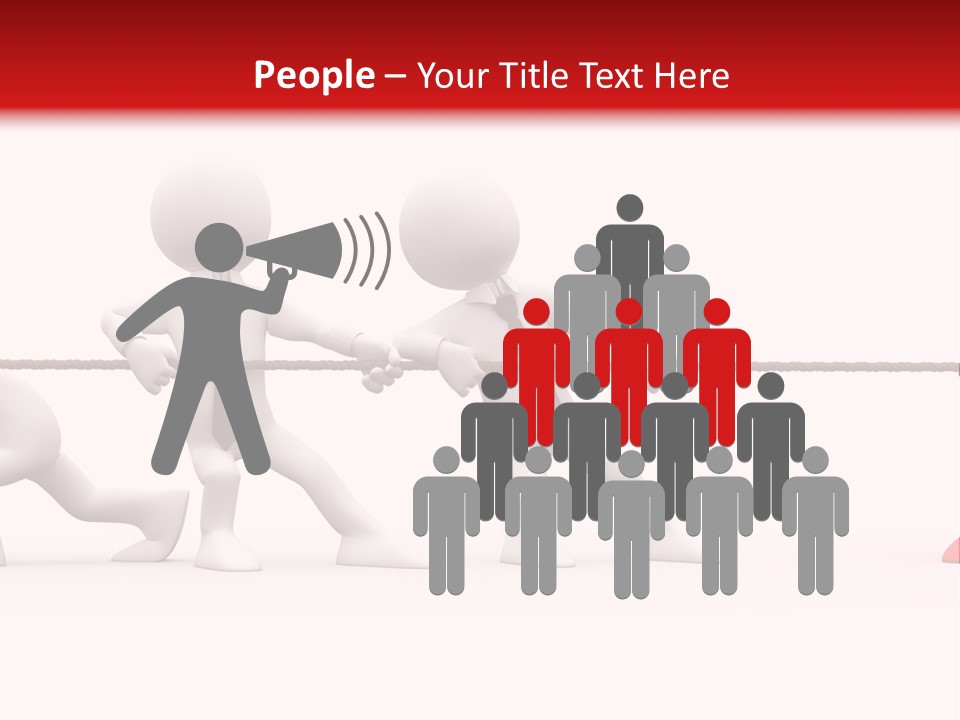 War Red Men PowerPoint Template