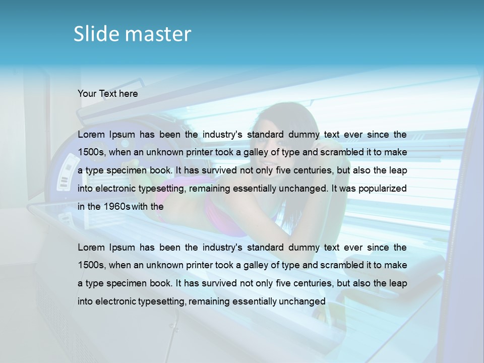 Pleasure Woman Ultraviolet PowerPoint Template