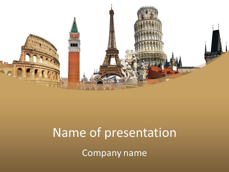 France Old Building PowerPoint Template