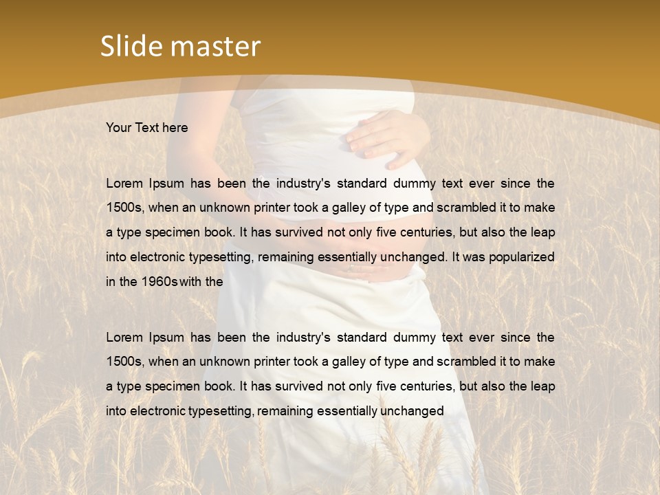 Health Female Belly PowerPoint Template