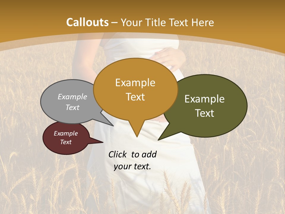 Health Female Belly PowerPoint Template