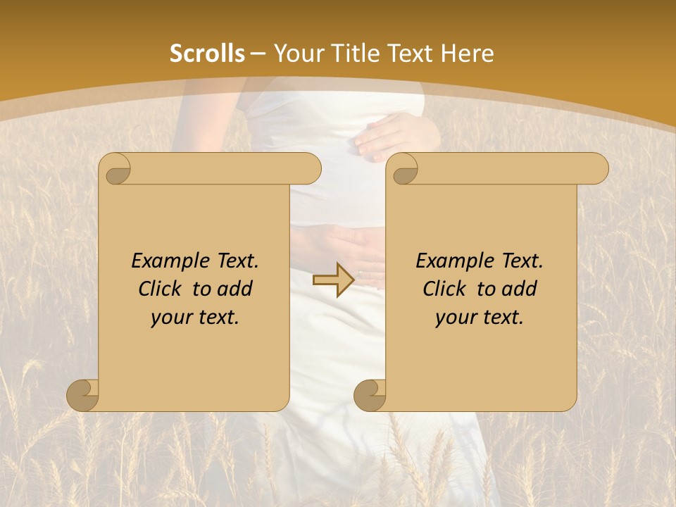 Health Female Belly PowerPoint Template