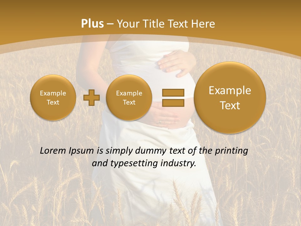 Health Female Belly PowerPoint Template