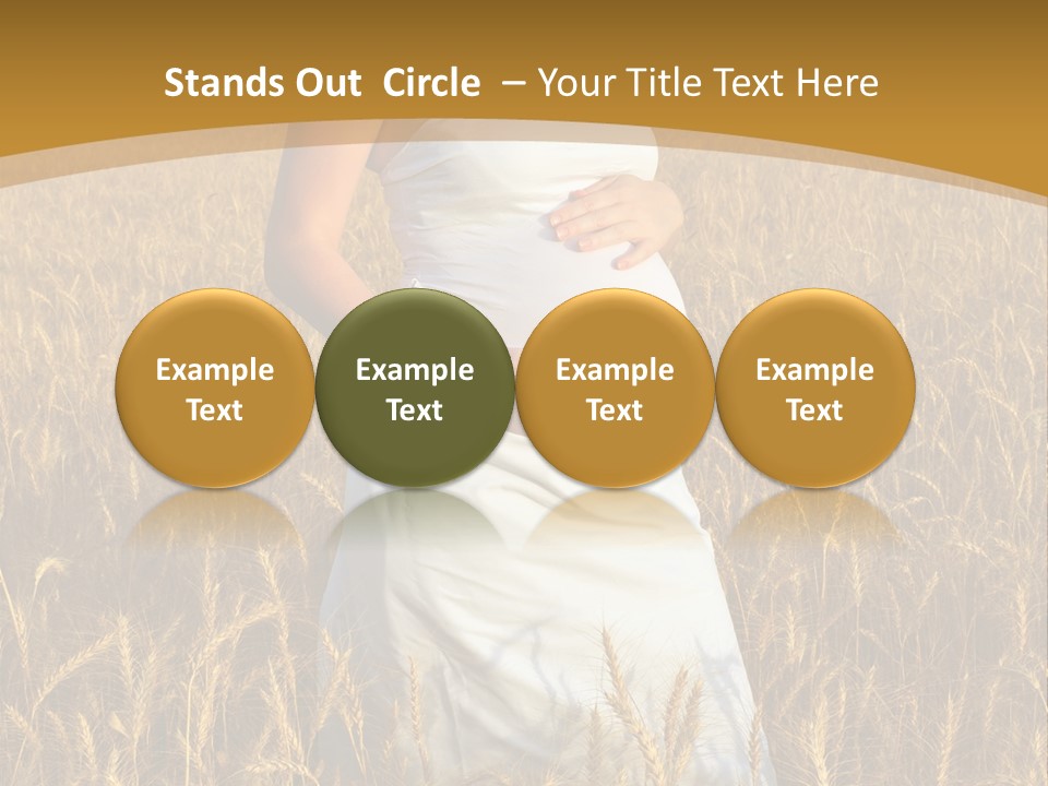 Health Female Belly PowerPoint Template