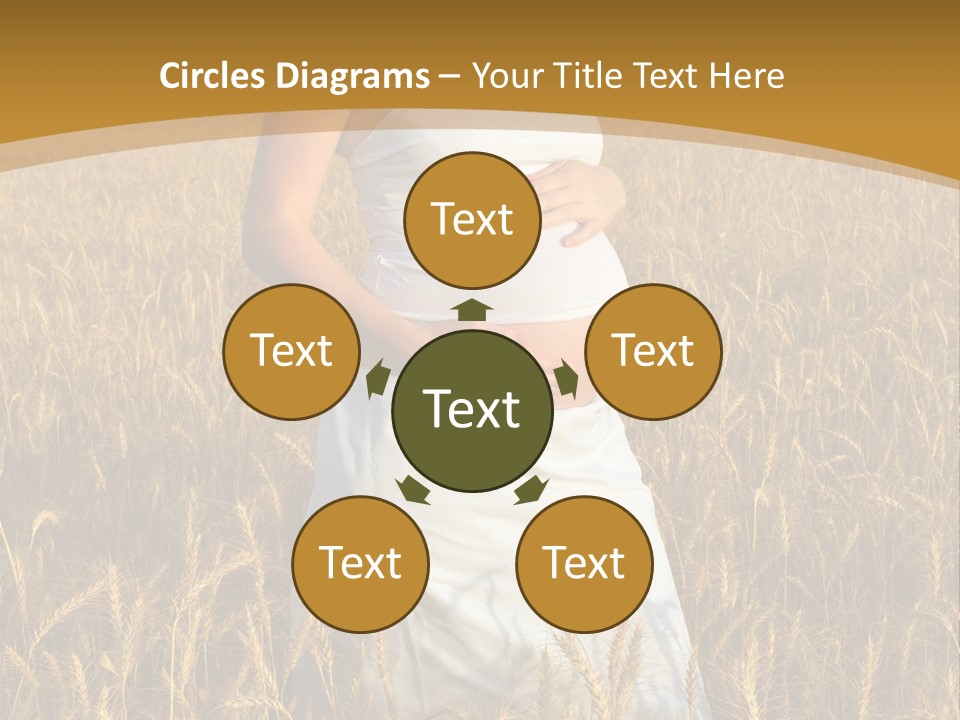 Health Female Belly PowerPoint Template