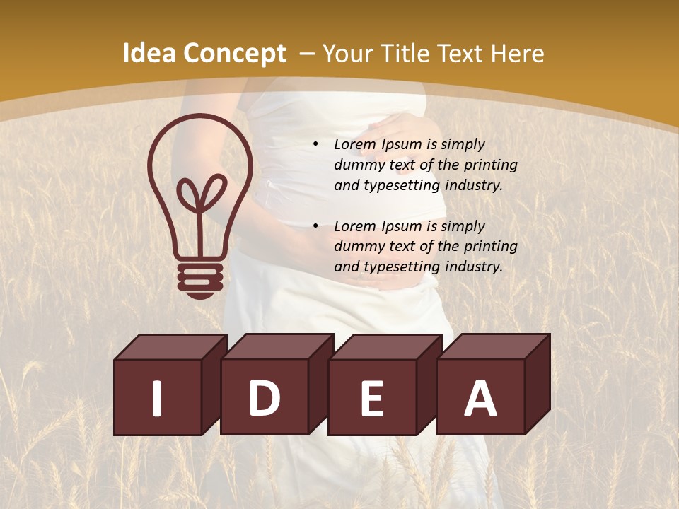 Health Female Belly PowerPoint Template