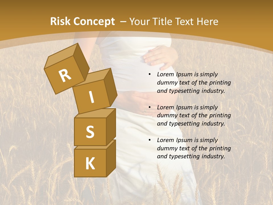 Health Female Belly PowerPoint Template