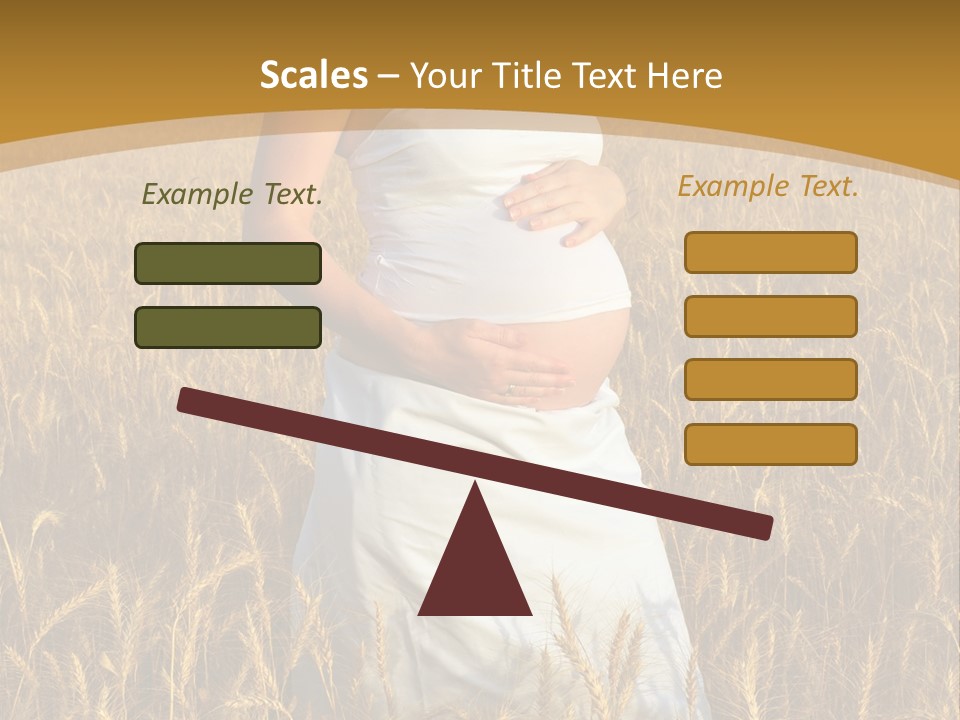 Health Female Belly PowerPoint Template