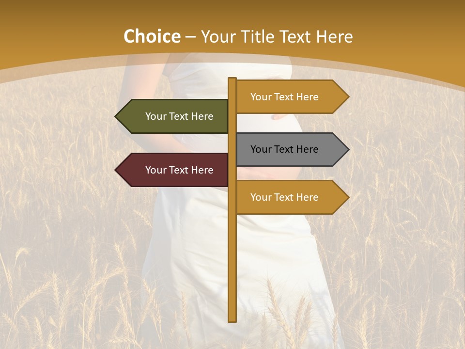 Health Female Belly PowerPoint Template