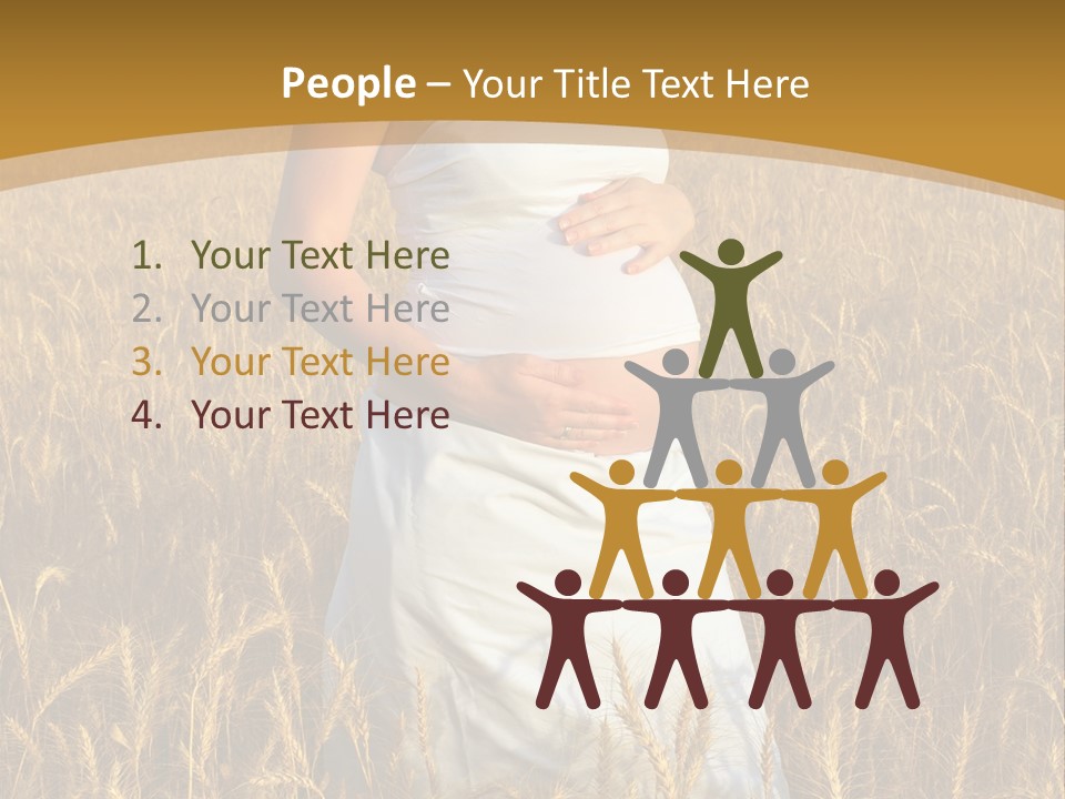 Health Female Belly PowerPoint Template