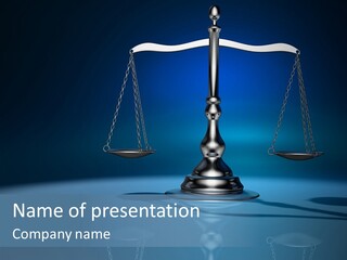 Brass Scale Concept Measurement PowerPoint Template