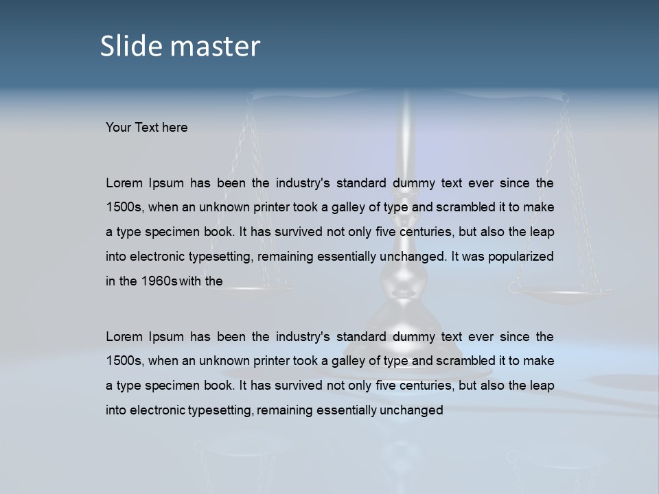 Brass Scale Concept Measurement PowerPoint Template
