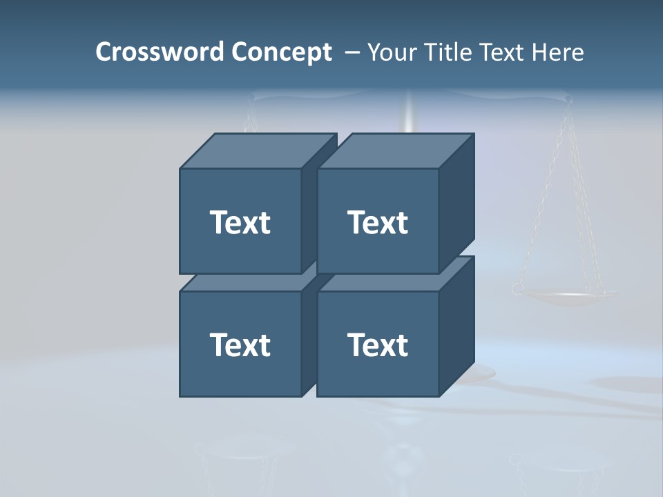 Brass Scale Concept Measurement PowerPoint Template