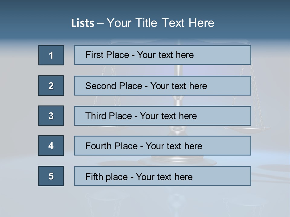 Brass Scale Concept Measurement PowerPoint Template