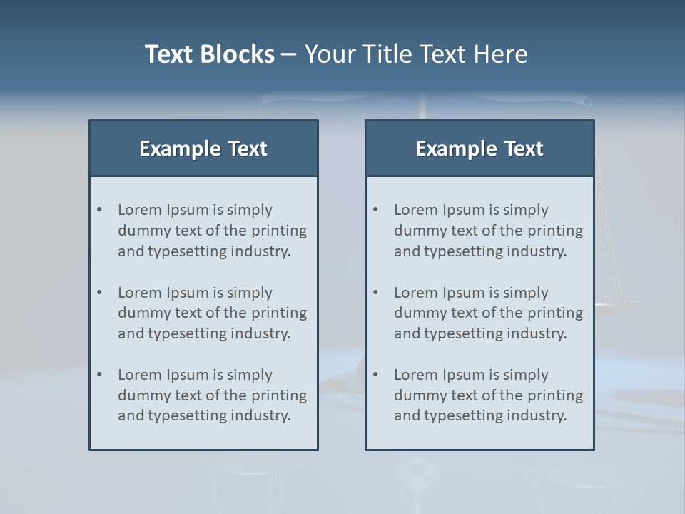 Brass Scale Concept Measurement PowerPoint Template