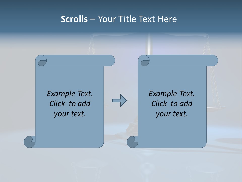Brass Scale Concept Measurement PowerPoint Template