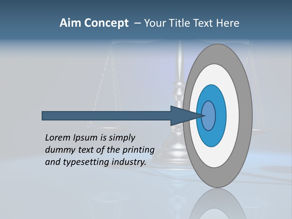 Brass Scale Concept Measurement PowerPoint Template