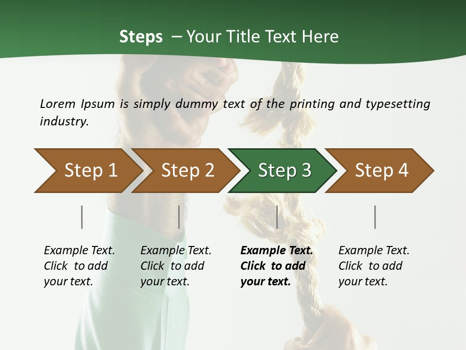Risk Persistence Hand PowerPoint Template