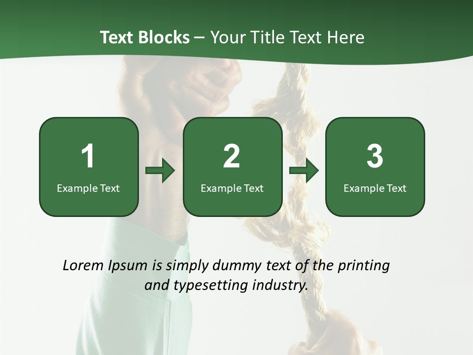 Risk Persistence Hand PowerPoint Template
