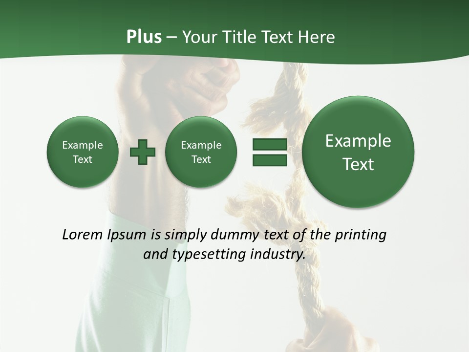 Risk Persistence Hand PowerPoint Template