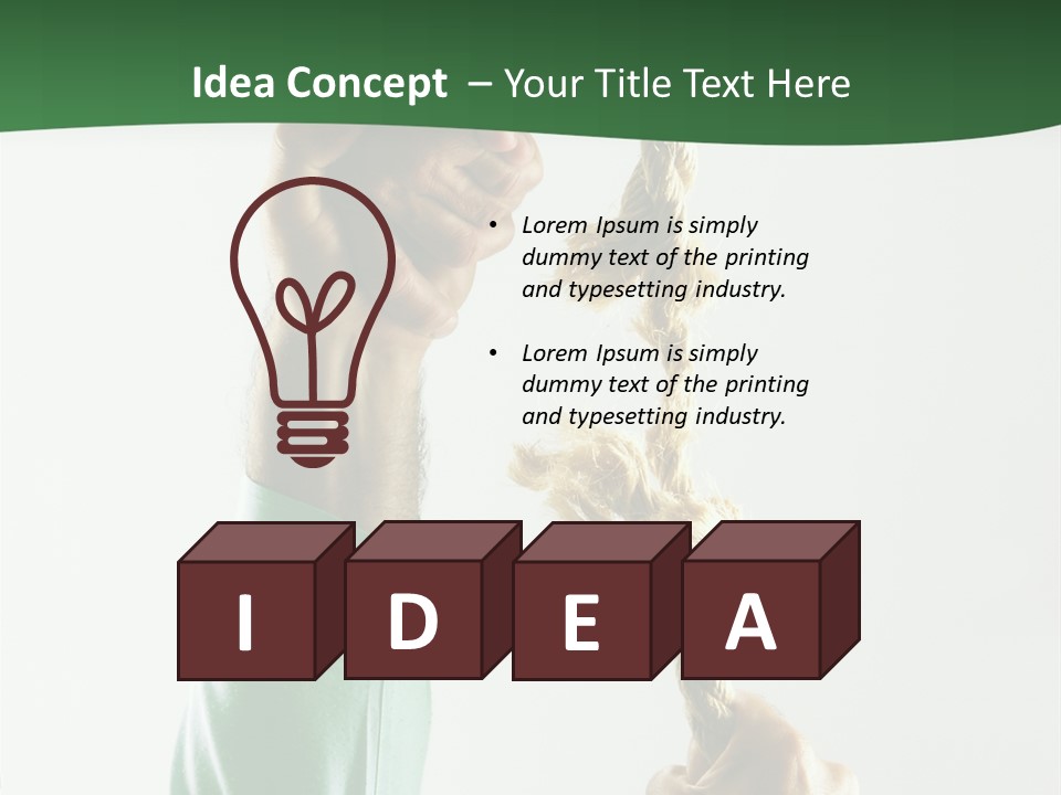 Risk Persistence Hand PowerPoint Template