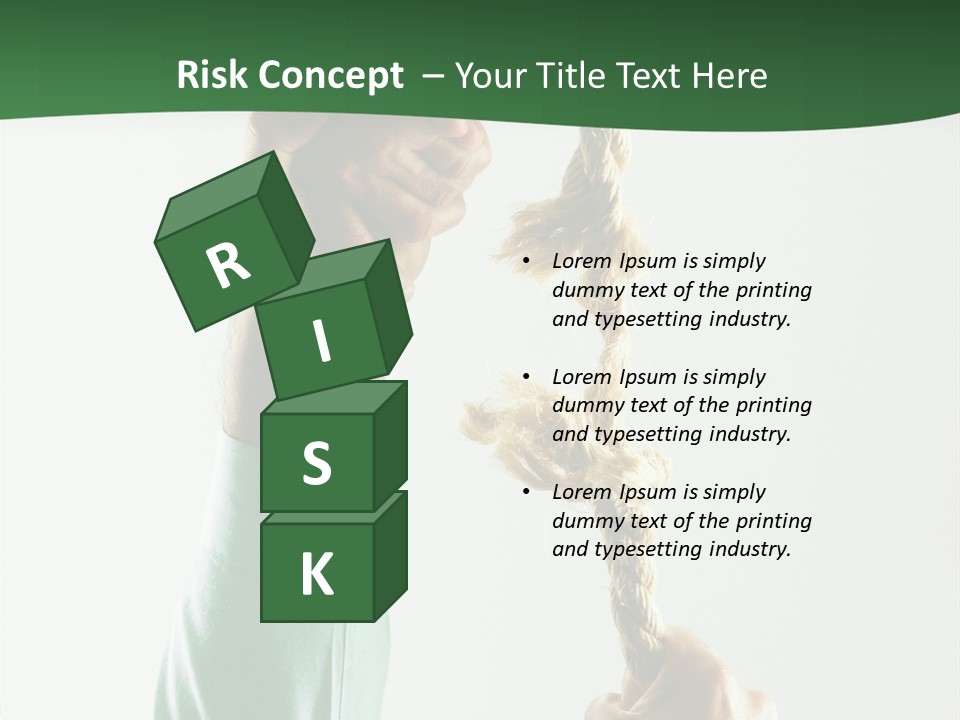 Risk Persistence Hand PowerPoint Template