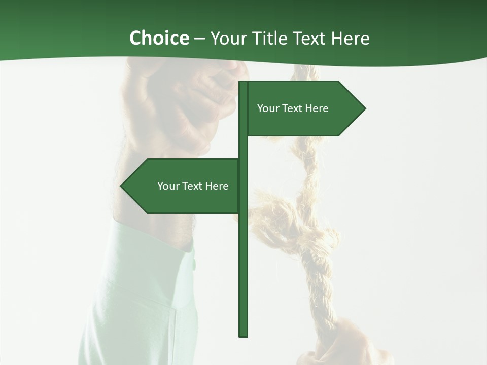 Risk Persistence Hand PowerPoint Template