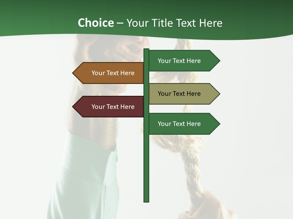 Risk Persistence Hand PowerPoint Template