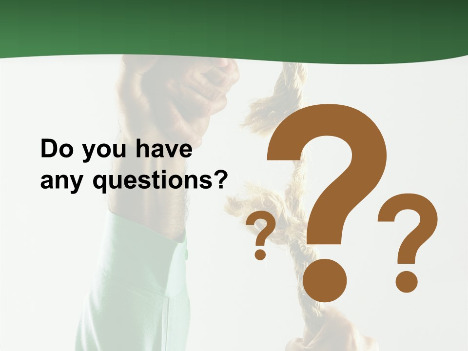 Risk Persistence Hand PowerPoint Template