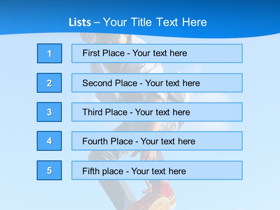 Skating Summer Young PowerPoint Template