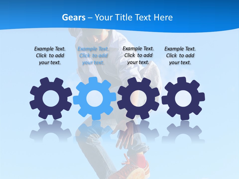 Skating Summer Young PowerPoint Template