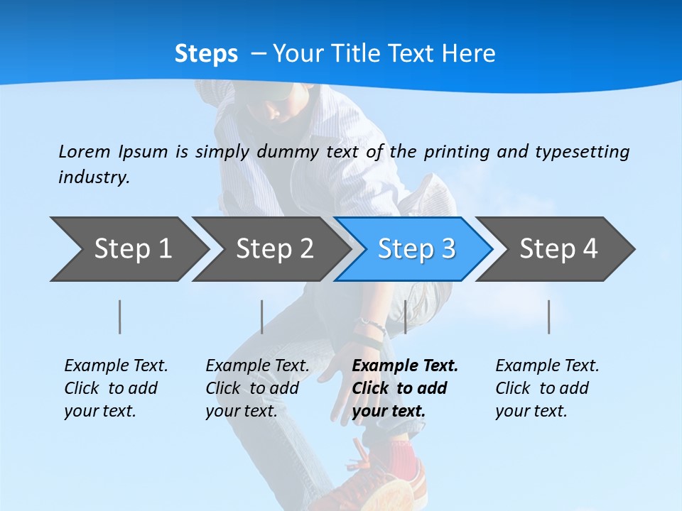 Skating Summer Young PowerPoint Template