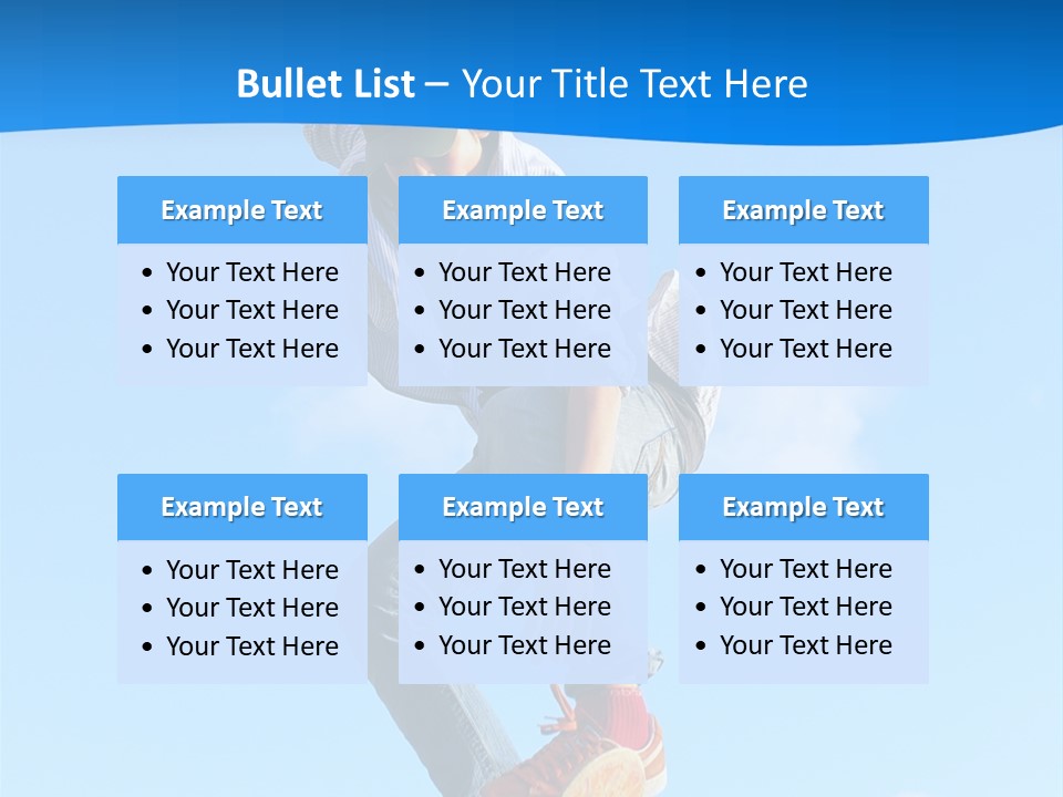 Skating Summer Young PowerPoint Template