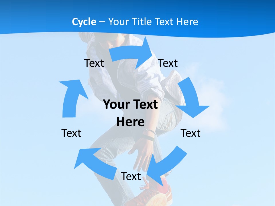 Skating Summer Young PowerPoint Template