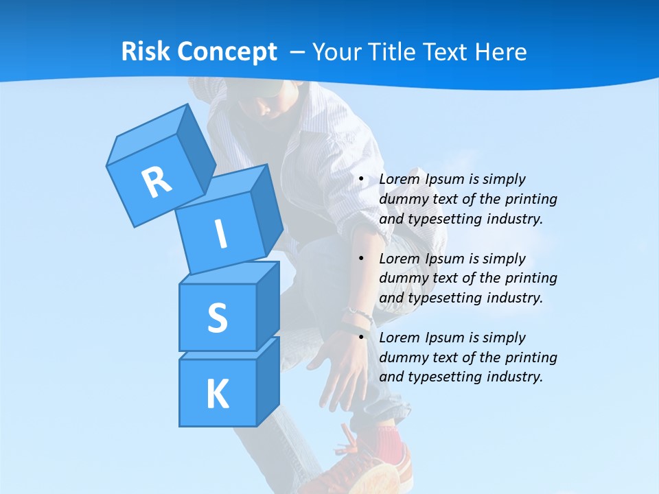 Skating Summer Young PowerPoint Template