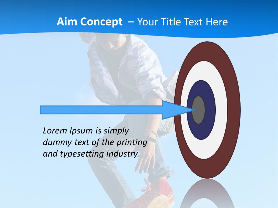 Skating Summer Young PowerPoint Template