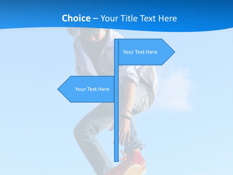 Skating Summer Young PowerPoint Template