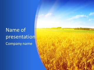 Bright Blue Growth PowerPoint Template