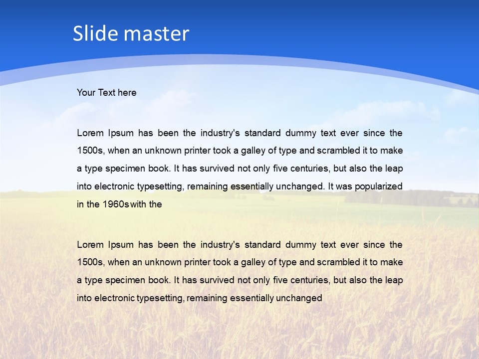 Bright Blue Growth PowerPoint Template