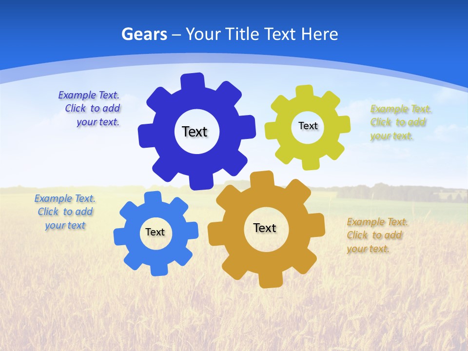 Bright Blue Growth PowerPoint Template