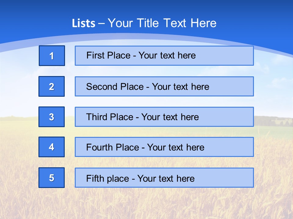 Bright Blue Growth PowerPoint Template